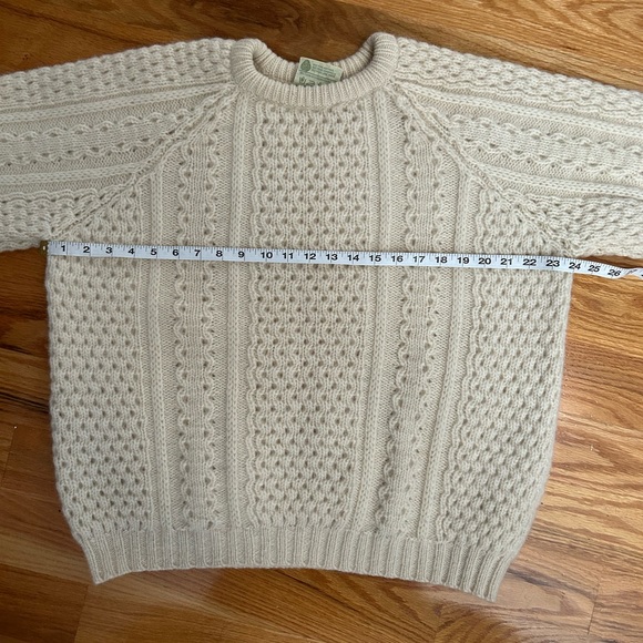 Cream Cable Knit Wool Sweater - Picture 5 of 8